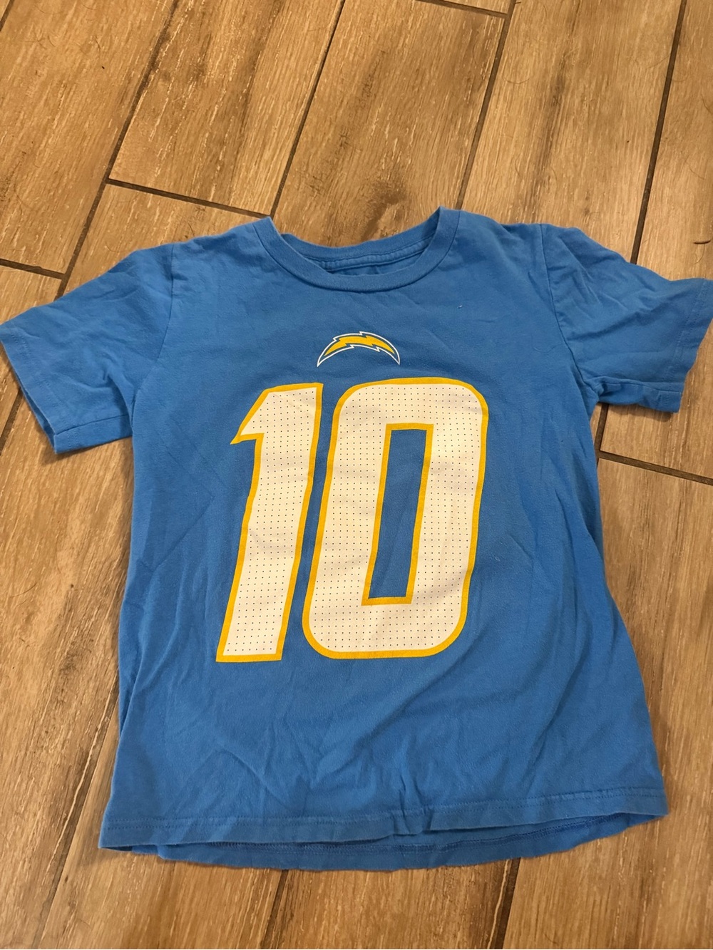 Nike Bright Blue Chargers #10 Short Sleeve Graphic Tee